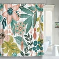 thumbnail image 2 of Abstract Bohemian Floral Botanical Shower Curtain, Mid Century Morden Boho Shower Curtain, Waterproof Shower Curtains for Bathroom, 2 of 6