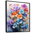 thumbnail image 2 of Designart "Abstract Floral Joy I" Violets Floater Framed Canvas Prints, 2 of 5