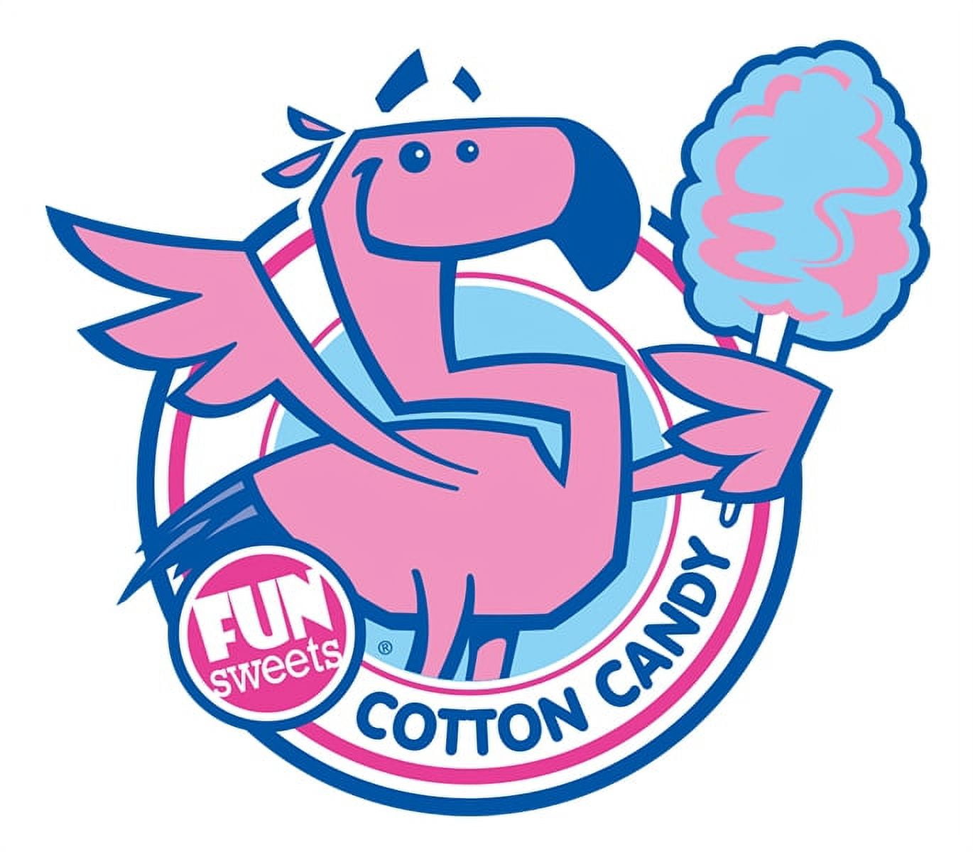 (2 pack) Fun Sweet Brand 6 Ounce Santa Cherry Berry Cotton Candy. Gluten Free & Nut Free.