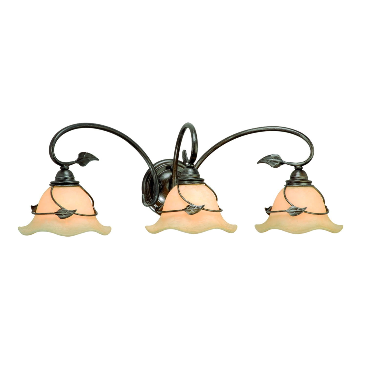 Vaxcel Vine Light Black Rustic Bathroom Vanity Fixture