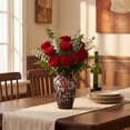 thumbnail image 5 of Unique Bargains Modern Flower Vase Matte Ribbed Decorative Retro Round Bottle Black, 5 of 6