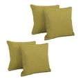 thumbnail image 2 of 18-inch Double-corded Solid Outdoor Spun Polyester Square Throw Pillows with Inserts (Set of 4) 9810-CD-S4-REO-SOL-02, 2 of 2