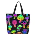 thumbnail image 1 of Balery Bright Mushrooms Bolsa Tote Estilo Estético con Cremalleras, Bolsa de Hombro, Bolsa de Compras Grande y Plegable, 1 of 7