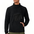 thumbnail image 2 of Hurxie Men's Fleece Jacket Full Zip Sherpa Lined Thick Warm Winter Outdoor Hiking Jacket Black,L, 2 of 6