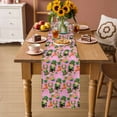 thumbnail image 3 of Table Runner - 108 Inch Long, Saint Patrick's Day Kitchen Dining Table Runner Dresser Scarves, Pink Gnomes Hat Boot Clovers Love Farmhouse Decor for Coffee Tables Wedding Party Banquet, 3 of 8