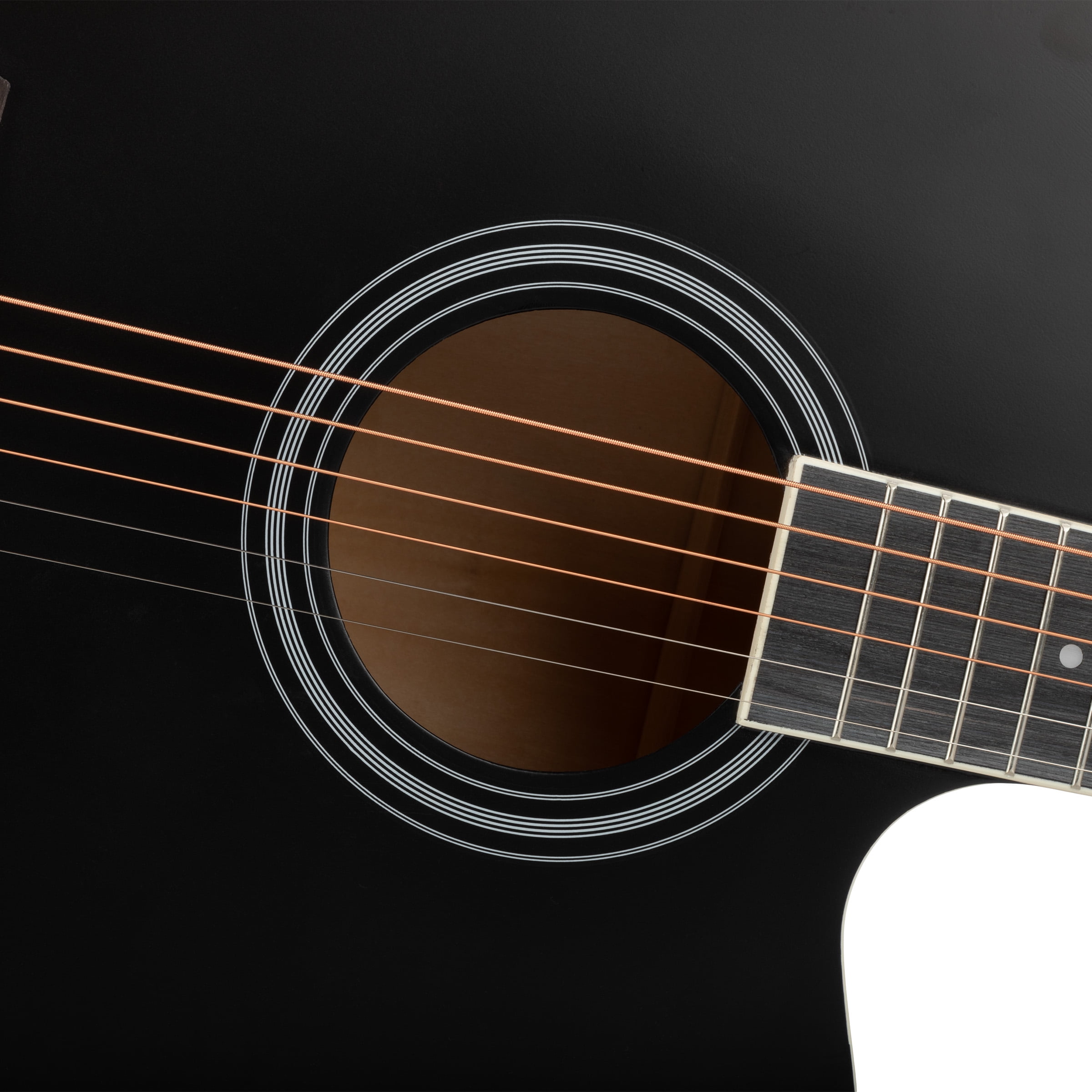 Hey Play 41in Acoustic Guitar with Case, Capo, Strings, and Picks (Black)