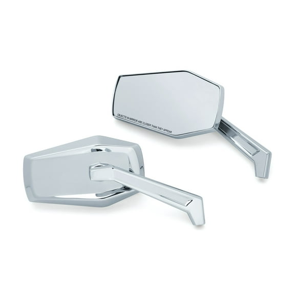 Kuryakyn 5918 Motorcycle Handlebar Accessory: Hex Rear View Side Mirrors, Chrome, 1 Pair