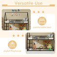 thumbnail image 5 of Leumius Twin Size Loft Bed,House Shape Metal Bed with Sturdy Frame, Space-Saving Design and Playhouse Style for Kids' Bedroom Black, 5 of 9