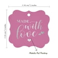 thumbnail image 7 of Inkdotpot Hang Tags Made With Love Wedding Favor Bracket Shape Gift Tags Real Silver Foil Bonbonniere Tag Pack Of 100, 7 of 7