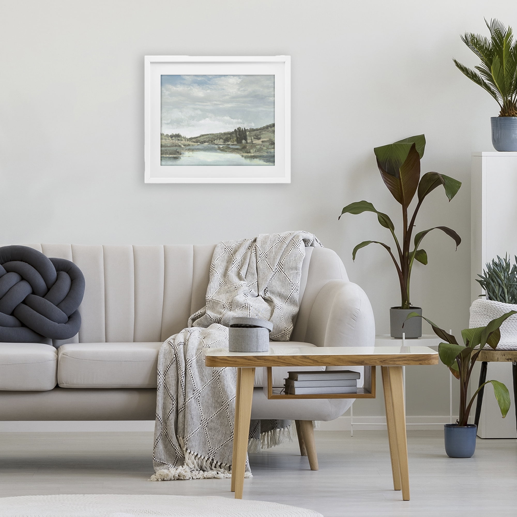 Stupell Industries On The Water Landscape White Framed Print Under Glass, design by Christy McKee