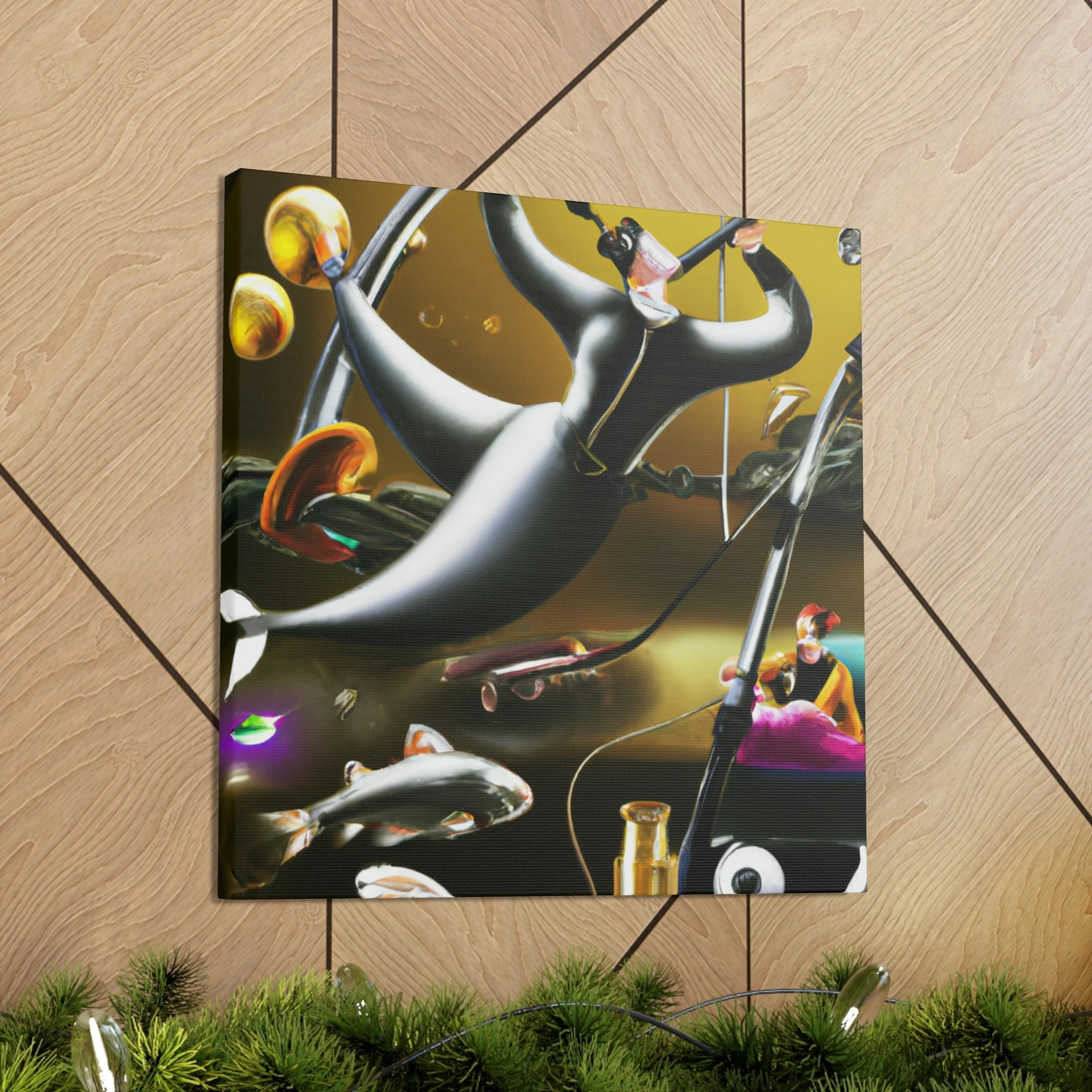 Fishing in Moonlight Glade - Canvas