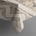 thumbnail image 3 of Beige Geometric Chevron Diamond Pattern Rectangle Tablecloth 60"x84",Waterproof Polyester Rectangle Table Cloth, Wipeable Spillproof Polyester Tablecloth for Dining, Camping, Indoor and Outdoor, 3 of 5