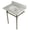Carrara Marble / Polished Nickel, variant on Kingston Brass KVPB30MBSQ1 Templeton 30" Wall Mounted Marble Lavatory Console - Carrara