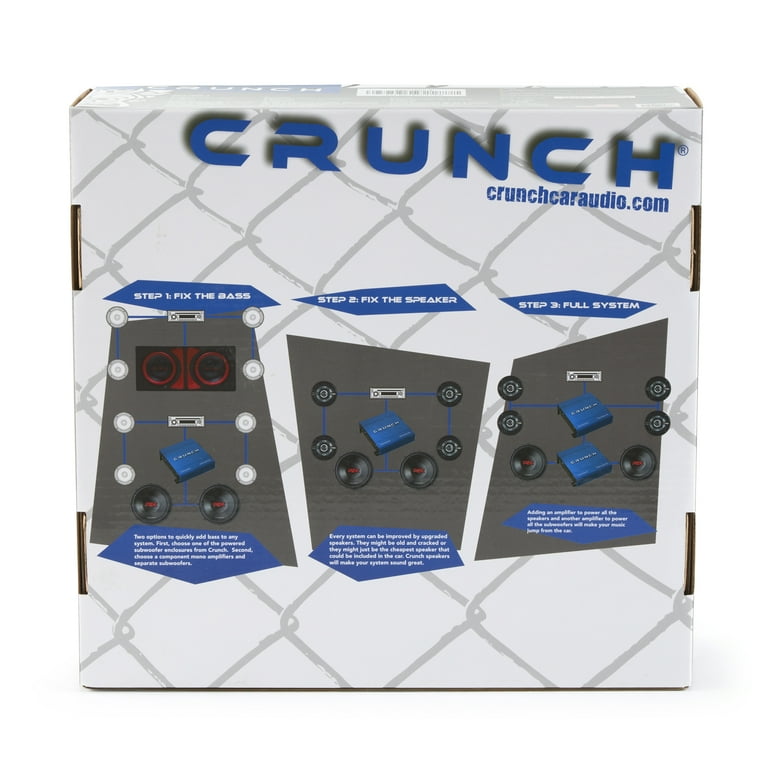 Crunch PowerDriveX 1000 Watt 2 Channel Blue A/B Car Stereo
