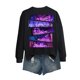thumbnail image 3 of Pop cazadora para niña Demon Hunters Boys Girls Fashion Round-Neck Sweatshirt Streetwear Soft Comfortable Long Sleeve Hoodie for Daily Wear Spring Fall Winter （Black）, 3 of 4