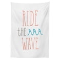 thumbnail image 3 of Ambesonne Ride the Wave Tablecloth Rectangular Table Cover, Exotic Sports, 52"x70", Pale Pink Aqua, 3 of 4