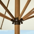 thumbnail image 3 of Best Choice Products 9ft Deep Square Solar LED Lighted Patio Umbrella w/ Woodgrain Pattern, UV-Resistant - Ivory, 3 of 8