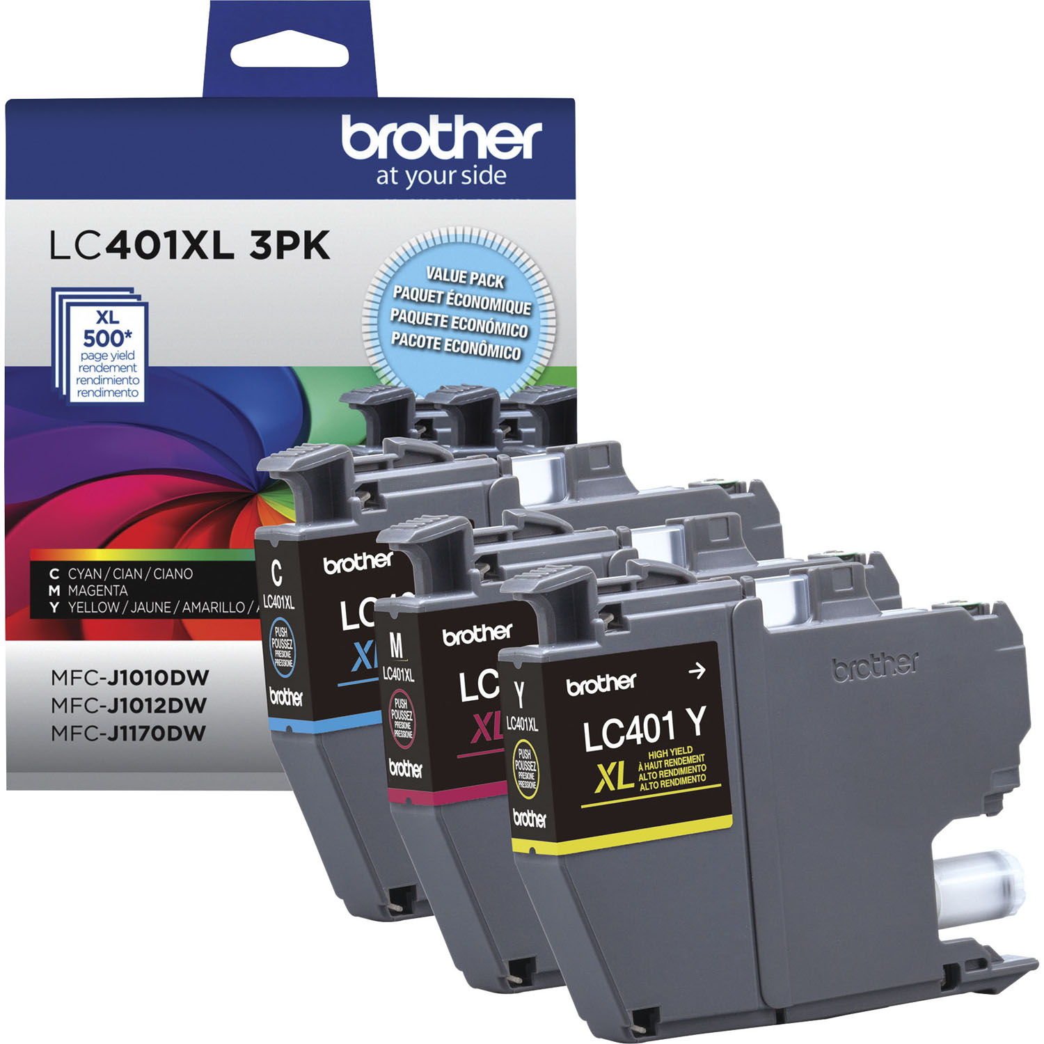 Brother Lc401 Standard Yield Color Ink Cartridges 3-Pack photo 3