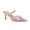 WHiteFlower, variant on Women's Rhinestone Mesh Mules Pointed Toe Backless Kitten Heel Slides Ankle Strap Sparkly Flat Heel Mule Shoes Breathable Mesh Party Wedding Slippers for Women
