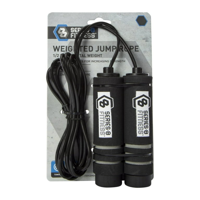 2本セット　W3.8 ROPE WANTKEY exclusive Zegsy Series-8 Fitness™ 9' Weighted Jump Rope, Black