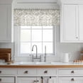 thumbnail image 5 of Farmhouse Sage Green Sheer Curtains Valances for Windows Vintage Flower Leaf Botanical Chiffon Kitchen Valances for Cafe, Rod Pocket Voile Window Treatments Curtains for Living Room Bedroom, 42"x12", 5 of 9