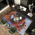 thumbnail image 3 of Dreamtimes Lightweight Soft Area Rugs 60 x 39 inch (5'x 3'3"), Kitty Playing at Hat Oil Painting Floor Mat for Kids Playing Room Hardwood Floor Living Room Nursery Rugs, 3 of 6