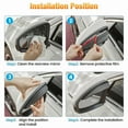 thumbnail image 2 of KNACK- 2 Pack Carbon Fiber Black Mirror Rain Visor Guard For Car Auto Accessories, 2 of 6