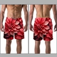 thumbnail image 3 of luoweisi Men's Beach Shorts Quick Dry Swim Trunks with Mesh Lining Art Flowers 2XL, 3 of 5