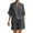 Dark Gray 1, variant on Women's Cotton Linen Tracksuit Full Set V Neck Summer 2 Piece Pullover Tops and High Waisted Shorts Loungewear Co Ord Sets Casual Suit Vacation Travel Outfits Holiday Clothes with Pockets