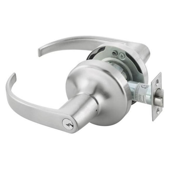 Yale PB4707LN626 Commercial Office Entry Pacific Beach Lever Grade 1 Cylindrical Lock with Para Keyway, Satin Chrome