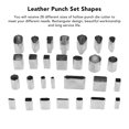 thumbnail image 3 of Leather Punch Set, Leather Tools Sharpness Easy To Operate Leather Cutter Punch 28 Shape  For Layering Fabrics For Jewelry, 3 of 8