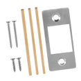 thumbnail image 4 of Placa de cierre restauradora, placa trasera de puerta, fácil reparación, acero inoxidable, lateral estrecho y color acero, 4 of 9