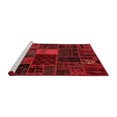 thumbnail image 2 of Ahgly Company Machine Washable Indoor Round Oriental Red Modern Area Rugs, 7' Round, 2 of 4