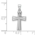 thumbnail image 2 of FJC Finejewelers 925 Sterling Silver Rhodium Plated Polished Cross Charm 23 x 12 mm, 2 of 6