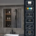 thumbnail image 5 of Lexora LS3032LEDMC 32 x 30 in. Savera LED Medicine Cabinet with Defogger, Black, 5 of 6
