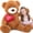 Heart-Dark Brown, variant on MaoGoLan 5ft Gaint Teddy Bear Stuffed Animal Huge Brown Bear Plush Toy