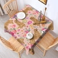 thumbnail image 2 of Golden Retriever with Flowers Square Tablecloth,Waterproof Square Table Cover,Wipeable Spillproof Washable Table Cover for Home Kitchen Party Decor 52"x52"(132x132cm), 2 of 6