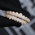 thumbnail image 1 of HLONK 2pcs/ Set Hip Hop Cubic Zirconia Teeth Grills Punk Tooth Caps Cosplayer Rapper Jewelry Glittering Hip Hop Cubic Zirconia Teeth Grills - 20pcs Top & Bottom Set for Rappers and Cospla, 1 of 6