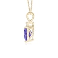 thumbnail image 2 of ANGARA Natural Heart-Shaped Tanzanite V-Bale Pendant with Diamond in 14K Yellow Gold for Women (Size-6mm) | December Birthstone, Anniversary, Jewelry Gift for Women | Natural Tanzanite Necklace, 2 of 8