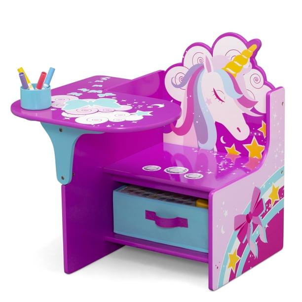 Delta Children Unicorn Chair Desk with Storage Bin Greenguard Gold