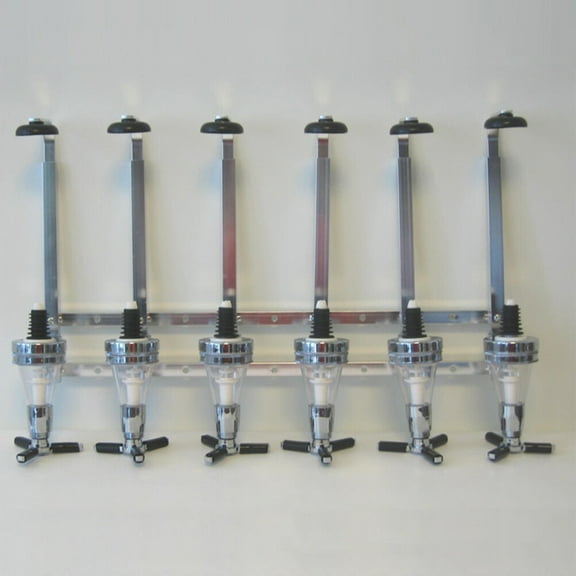 SWETRACE Drinks Dispenser With Tap 6 Track Sirsasana Design Hand Pushing Control Silver 1Pcs