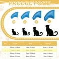 thumbnail image 2 of Uxcell Cat Nail Caps, Cat Claw Covers with Adhesive Glue and Applicators, Kitten Claw Caps Soft Paws, (40 Pcs, S, Blue), Intended for Pet Tips /  Nail Covers / Control Paws, 2 of 6