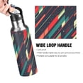 thumbnail image 4 of Yayeee 20oz Insulated Water Bottle Double Wall Stainless Steel with Flip Straw Lid, Orange Abstract Lines, 4 of 7