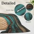 thumbnail image 6 of Vintage Teal Stripe Body Pillow Cover, Pillowcase Protectors with Zipper, Breathable Decorative Throw Pillow Case Cover, Farmhouse Shabby Turquoise Pillow Shams for Couch Sofa 24x36Inch, 6 of 8