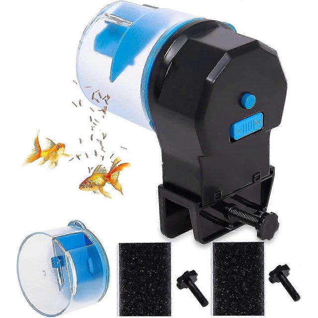 Automatic Fish Feeder, Electric Auto Fish Food Timer Dispenser For Aquarium Or Small Fish Turtle Tank, Moisture-proof Auto Feeding On Vacation & Weeke