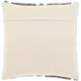 thumbnail image 4 of Surya Anders ADR-004 22 x 22" Square Cotton Pillow Cover in Taupe Brown/Cream, 4 of 4