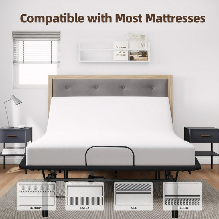 HSUNNS Twin XL Electric Adjustable Bed Frame with Wireless HSUNNS Twin XL Electric Adjustable Bed Frame with Wireless