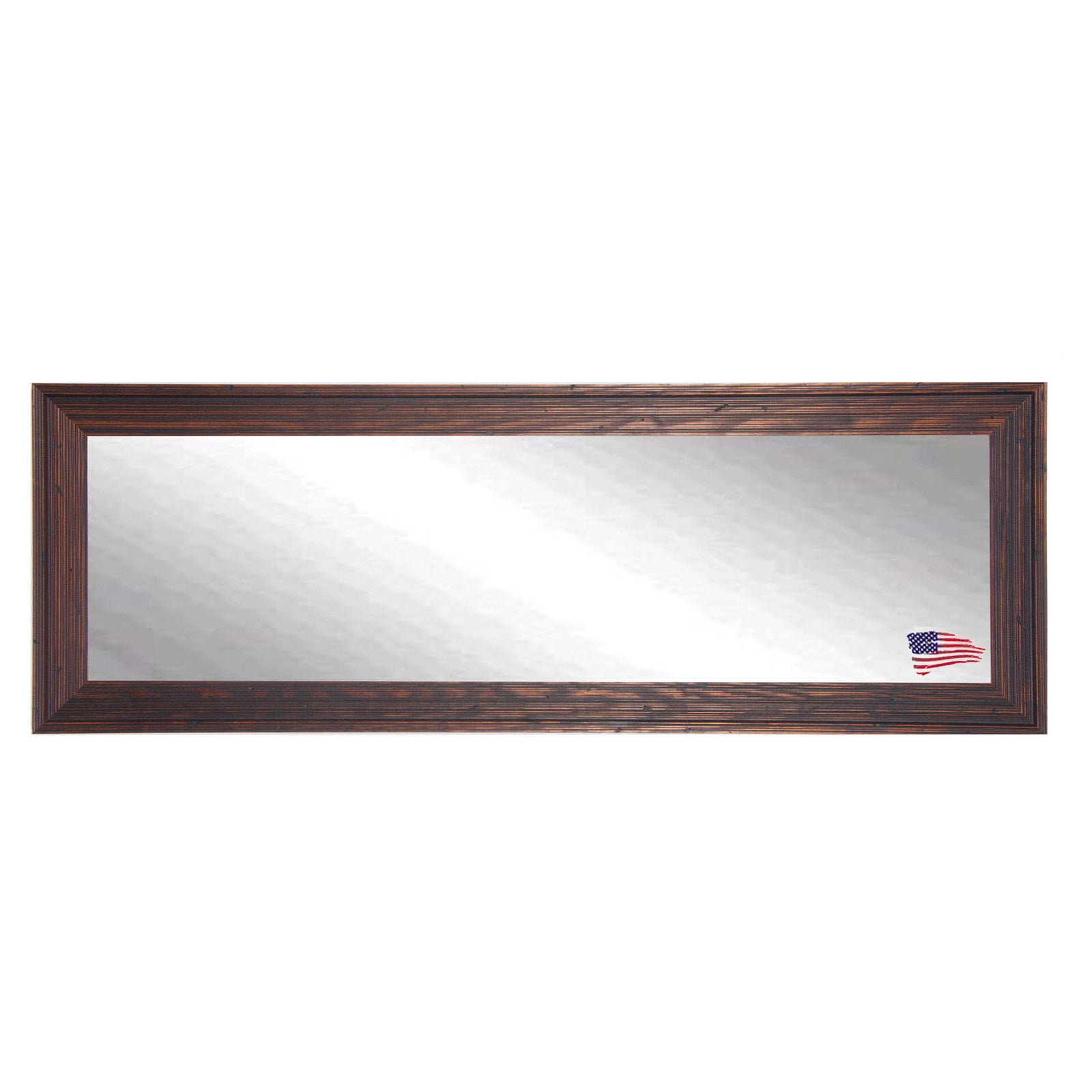 Rayne Mirrors Barnwood Brown Double Vanity Wall Mirror