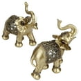 thumbnail image 3 of Touch Comfortable Feng Shui Elephant, Durable Elephant Statue, Golden Elegant Elephant For Home Bedroom Collection Office, 3 of 8