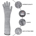 thumbnail image 3 of 1 Paire de Manches Coupe Résistant 14 Pouces Confortable Bras Protection Tricot Manches avec Fente pour le Pouce Coupe-Épreuve & UV-Protection de Sécurité Bras Garde pour les Jardins Cuisines Fermes et Lieux de Travail, 3 of 7
